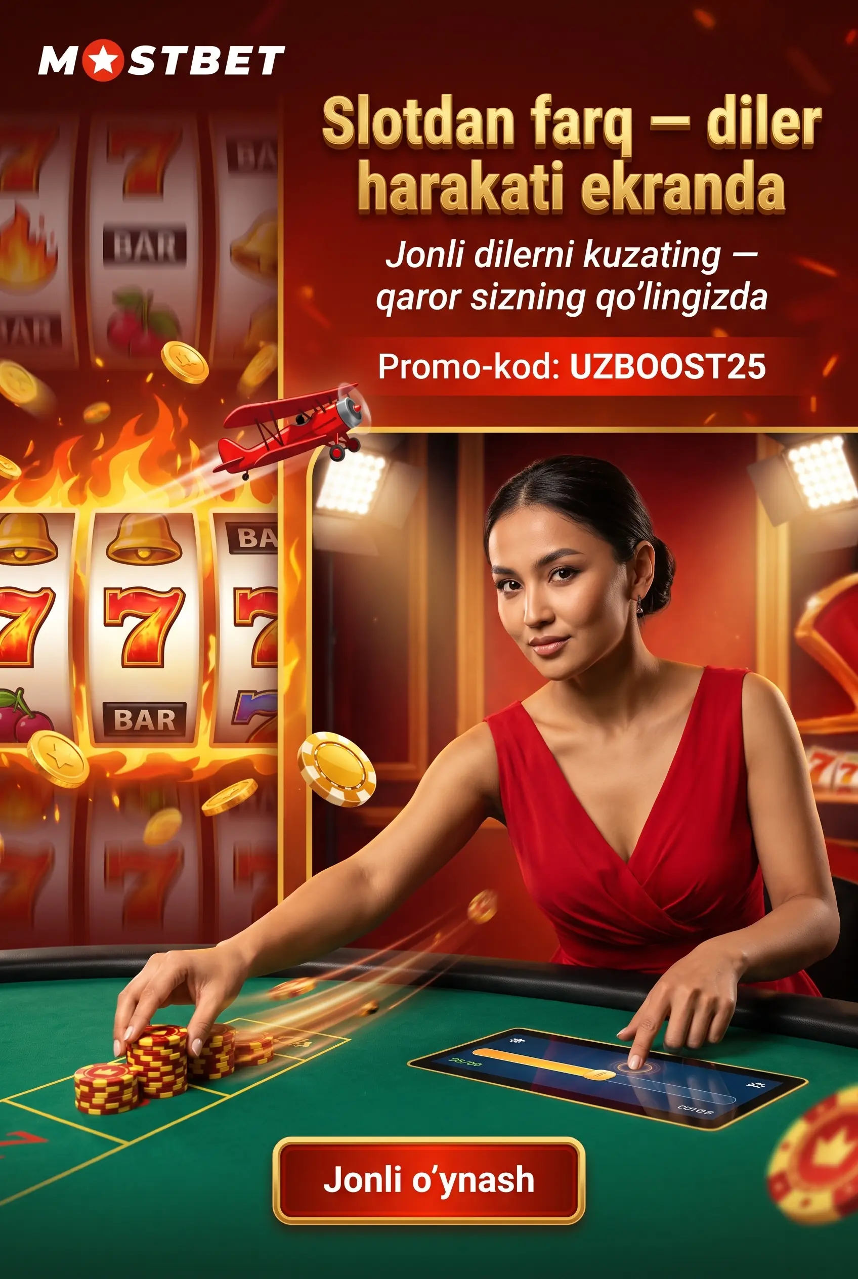 Mostbet ruletka stollari