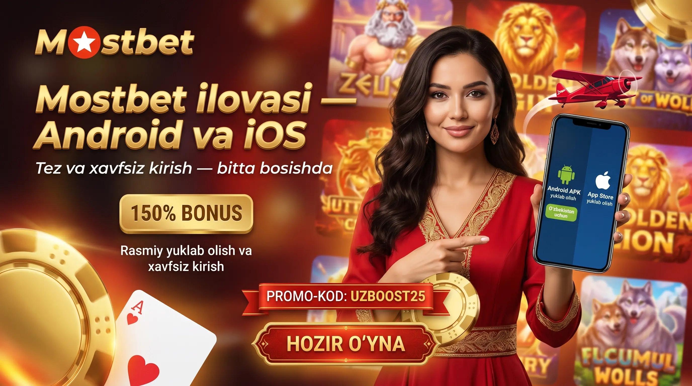 Mostbet ilovasi Android va iOS uchun