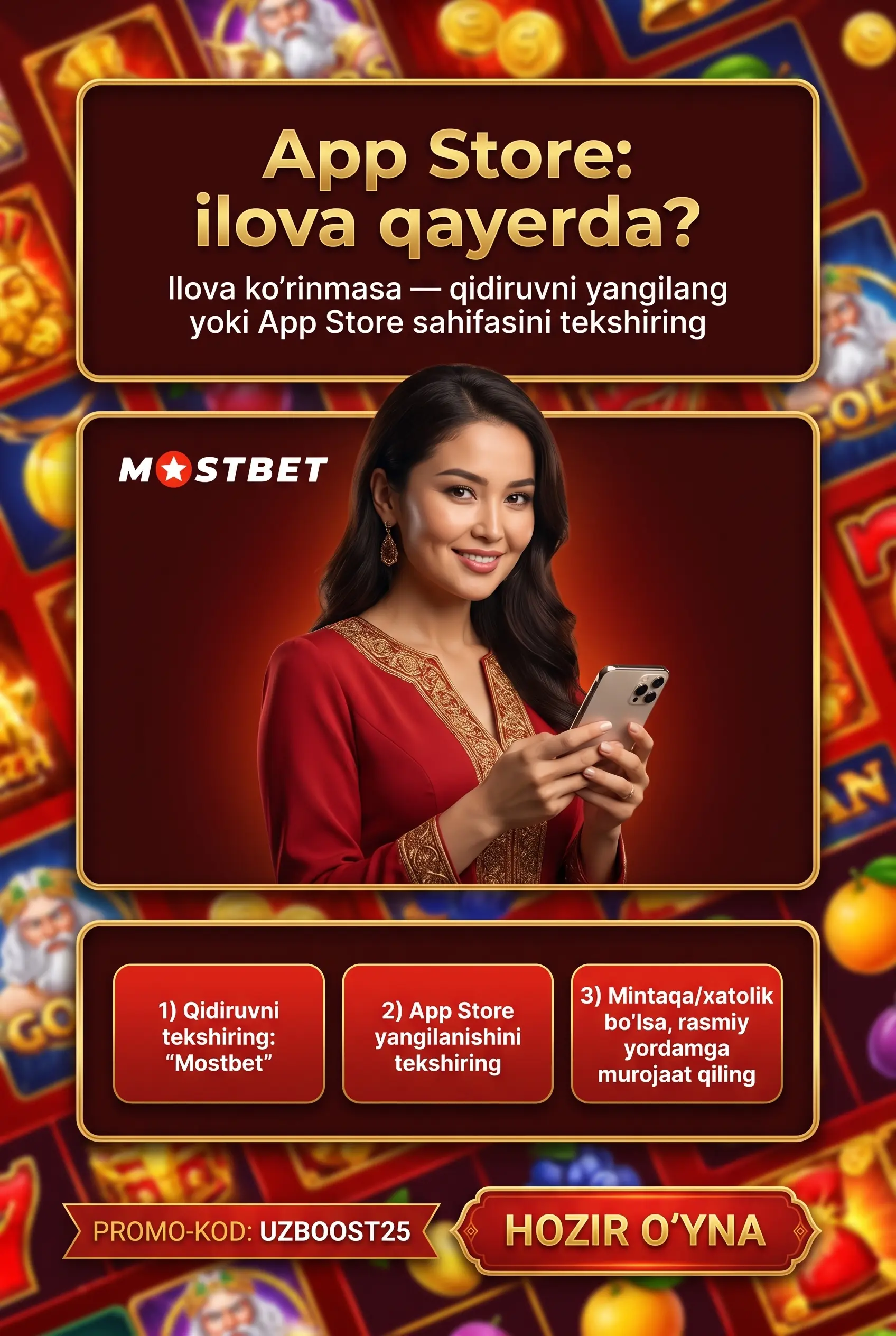 App Store orqali Mostbet o'rnatish