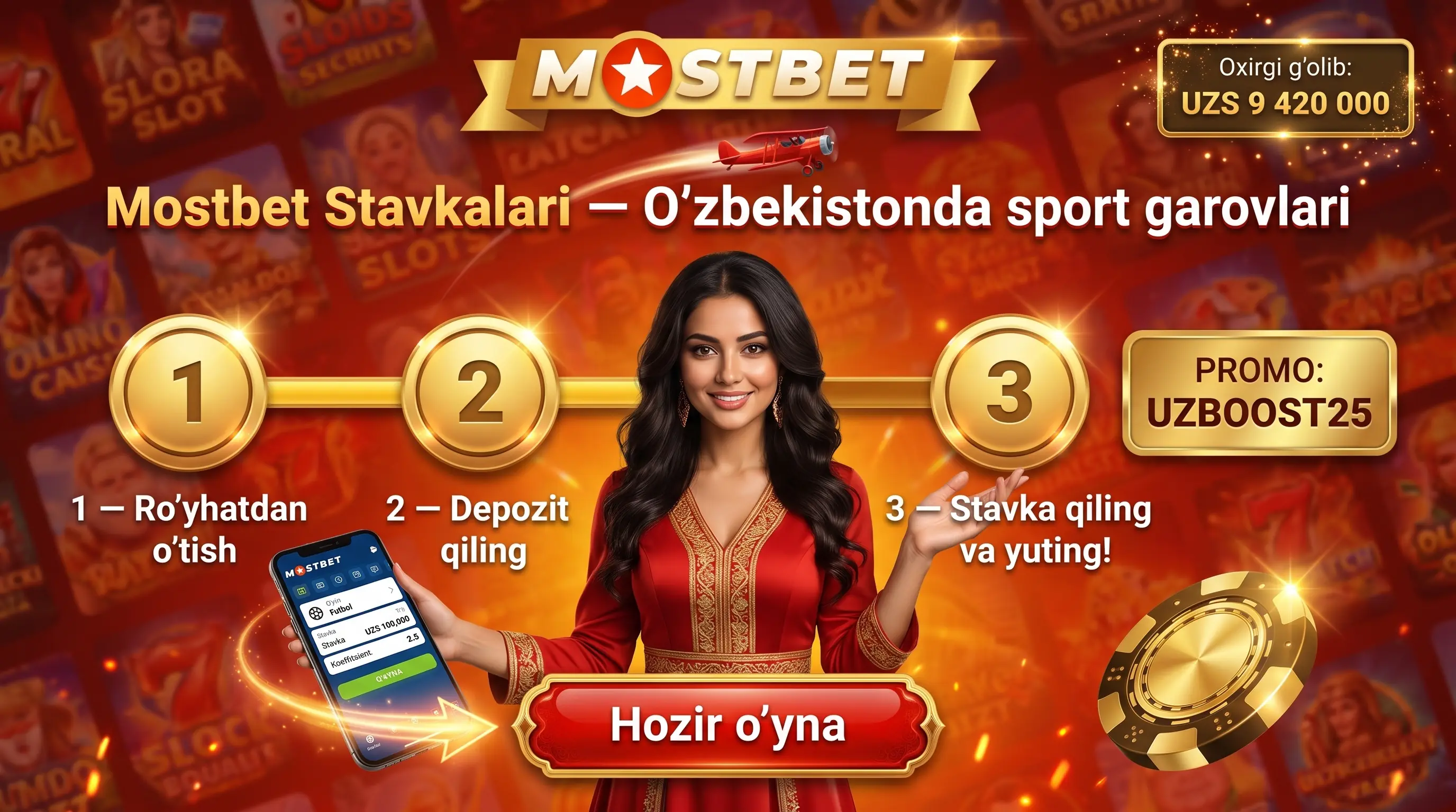 Mostbet stavkalari va sport garovlari O'zbekistonda
